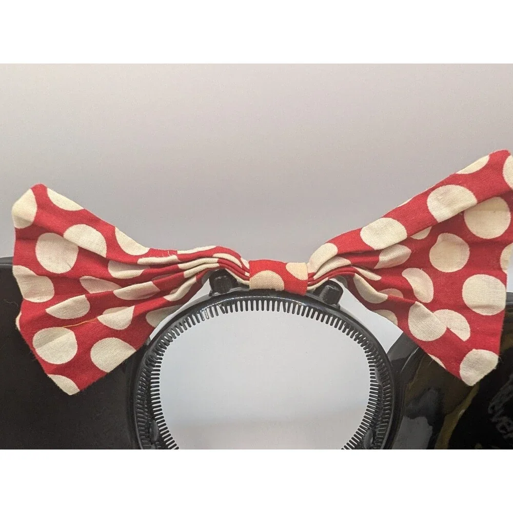 Vintage Disney Disneyland Minnie Mouse Ears Headband Plastic Polka Dot